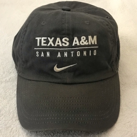 Nike Texas A&M San Antonio Adjustable Swoosh Grey Cap - Picture 1 of 14